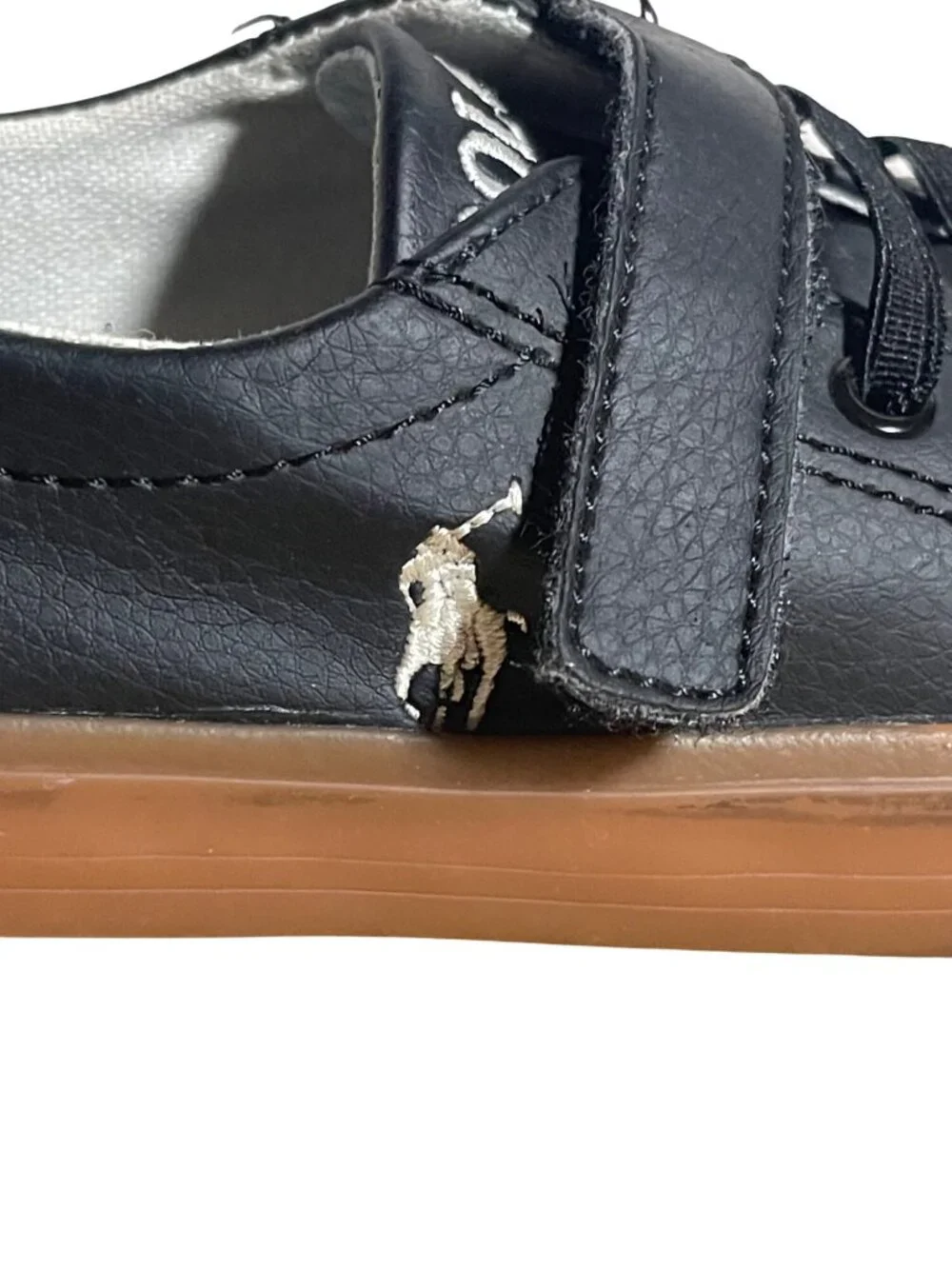 Polo Ralph Lauren Unisex Sayer EZ T-Toe Sneakers Kids Size 8